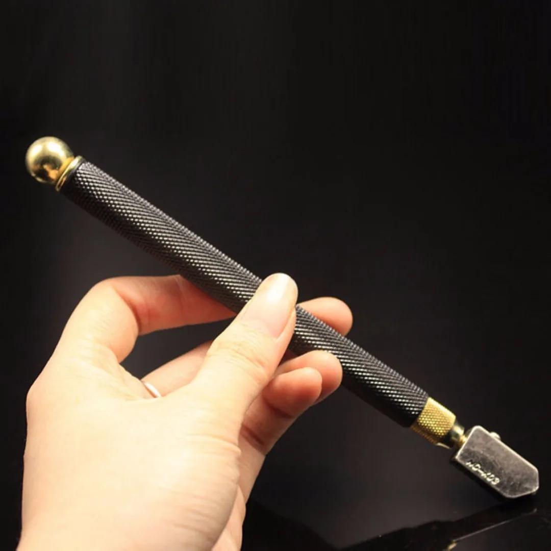 DWZ Professional Oil Feed Glass Cutter Diamond Antislip Metal Handle Cutting Tools