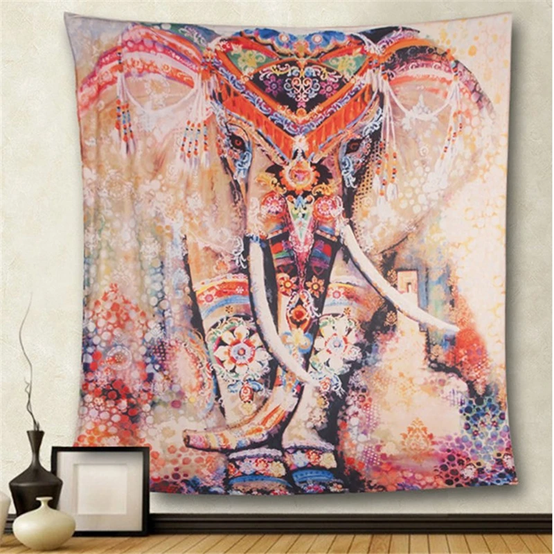  Boho Mandala Tapestry Wall Hanging Witchcraft Wall Cloth Tapestries Elephant Art Psychedelic Hippie