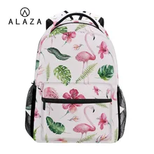 ALAZA Lovely Flamingo Backpack Travel Bag Fashion Women Girls Designer Student Bag Laptop Bags Big Capacity Backpack