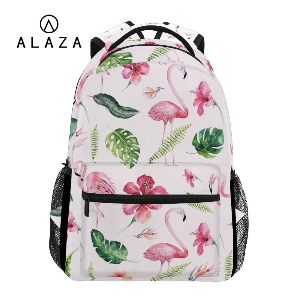 

ALAZA Lovely Flamingo Backpack Travel Bag Fashion Women Girls Designer Student Bag Laptop Bags Big Capacity Backpack