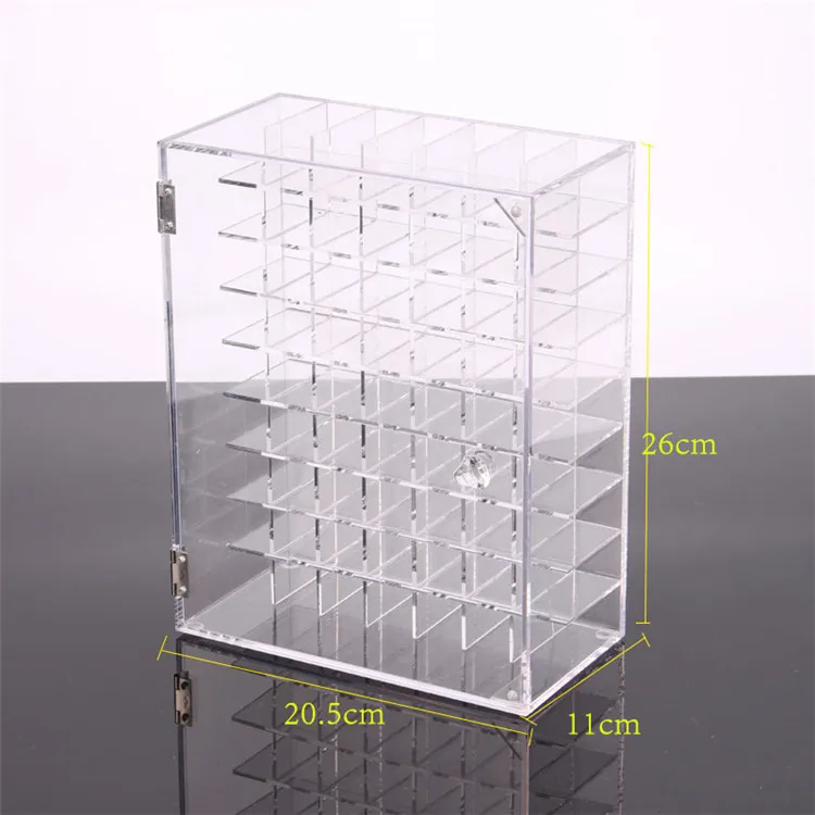 Акриловая коробка для хранения губной помады, косметическая губная глазурь, Пылезащитная многоцветная коробка для ювелирных изделий, коробка для хранения ювелирных изделий