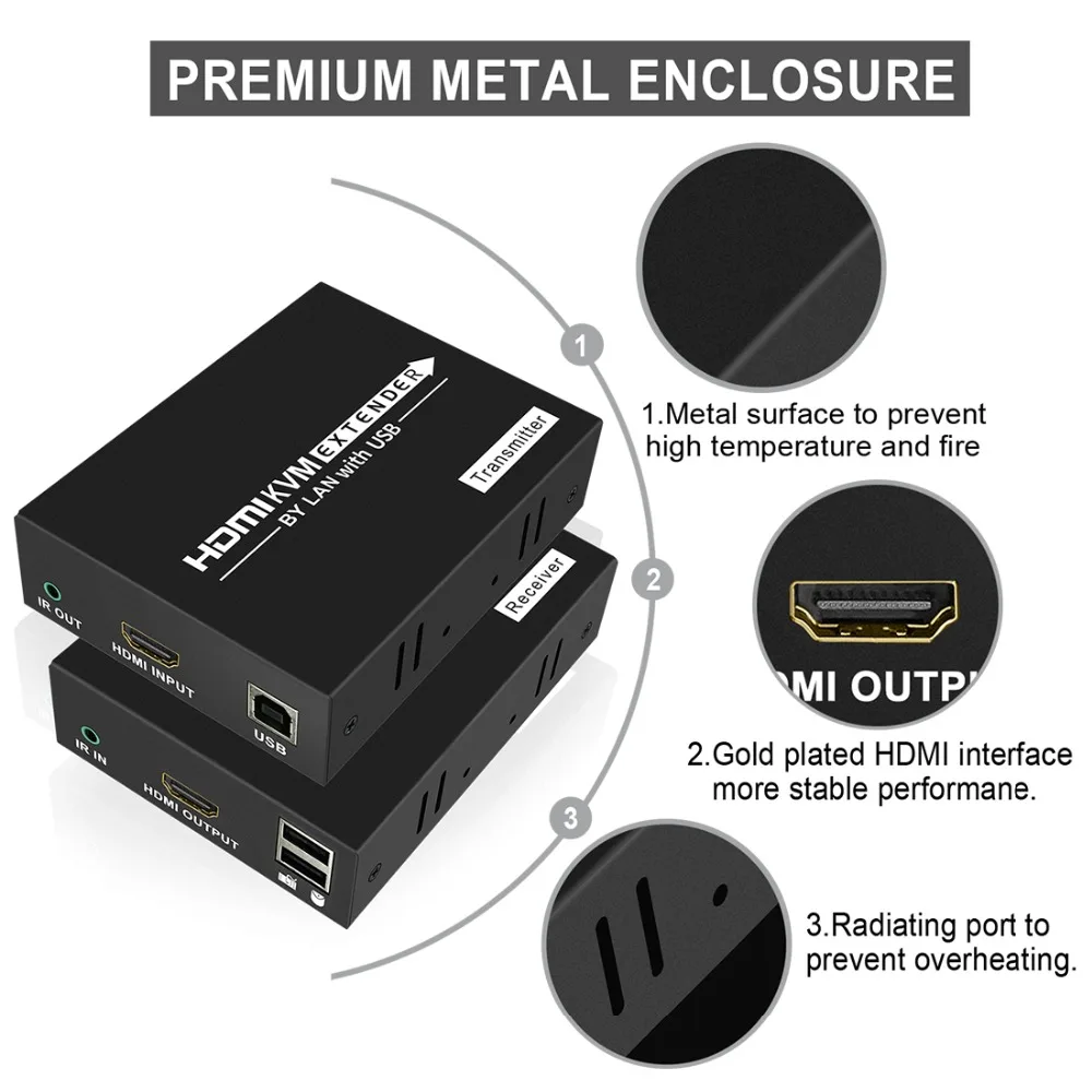 100 м 120 м hdmi-удлинитель Протокола по TCP/IP CAT5e/6 RJ45 LAN, Ethernet-кабель удлинитель KVM HDMI 120 m с ИК Поддержка 1080 P TX+ RX