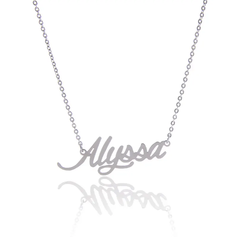 Alphabet Script Alyssa Name Necklace 