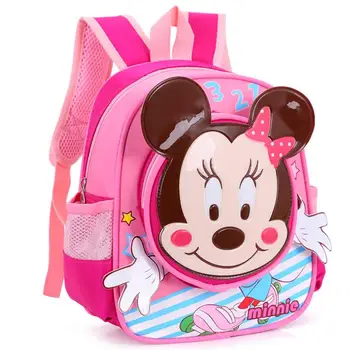 

New Mochila Minnie Backpacks Cute School Bags for Girls Pink Cartoon Preschool Kindergarten Backpacks Kids Bag Schoolbag