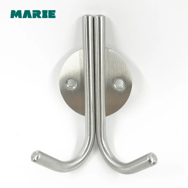1 set High quality Restroom Tower Holder Wall-mount Stainless Steel hooks Bathroom accessories Clothes Hook HK006