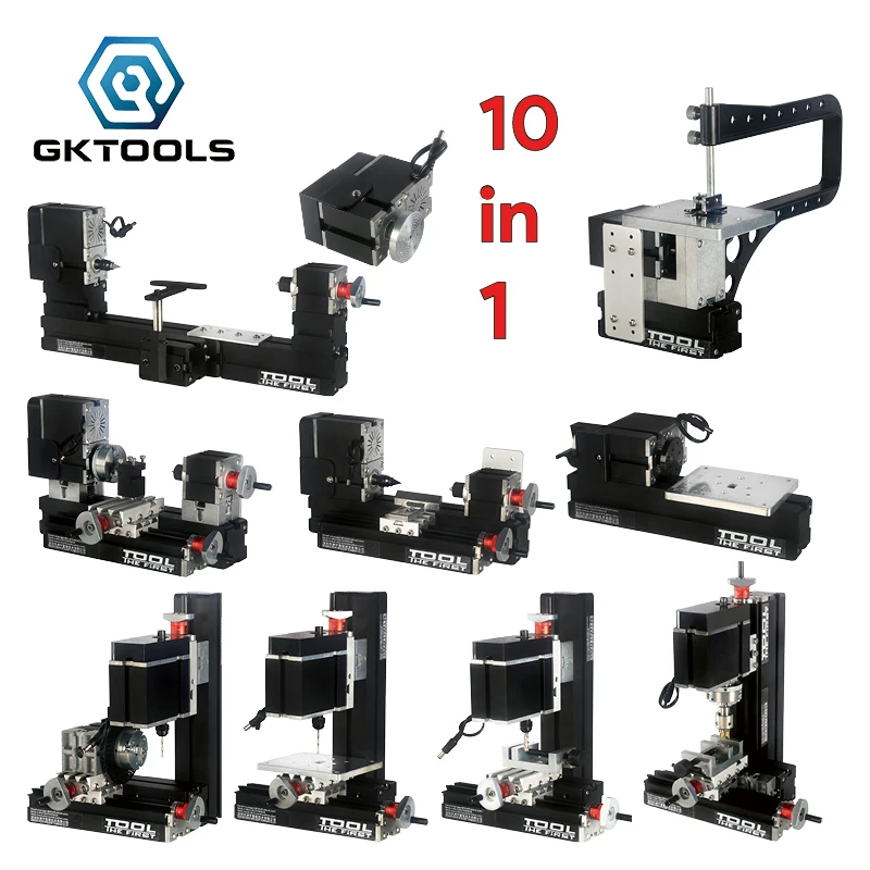 Мини токарный станок TZ10000MG 10 в 1 60 Вт 12000 об/мин|the lathe|lathe kit10 in lathe |