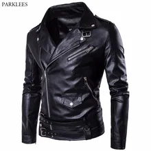 Мотоциклетная кожаная мужская куртка Осень Зима мужская куртка из искусственной кожи Jaqueta De Couro Masculina мужские куртки на молнии кожаные пальто