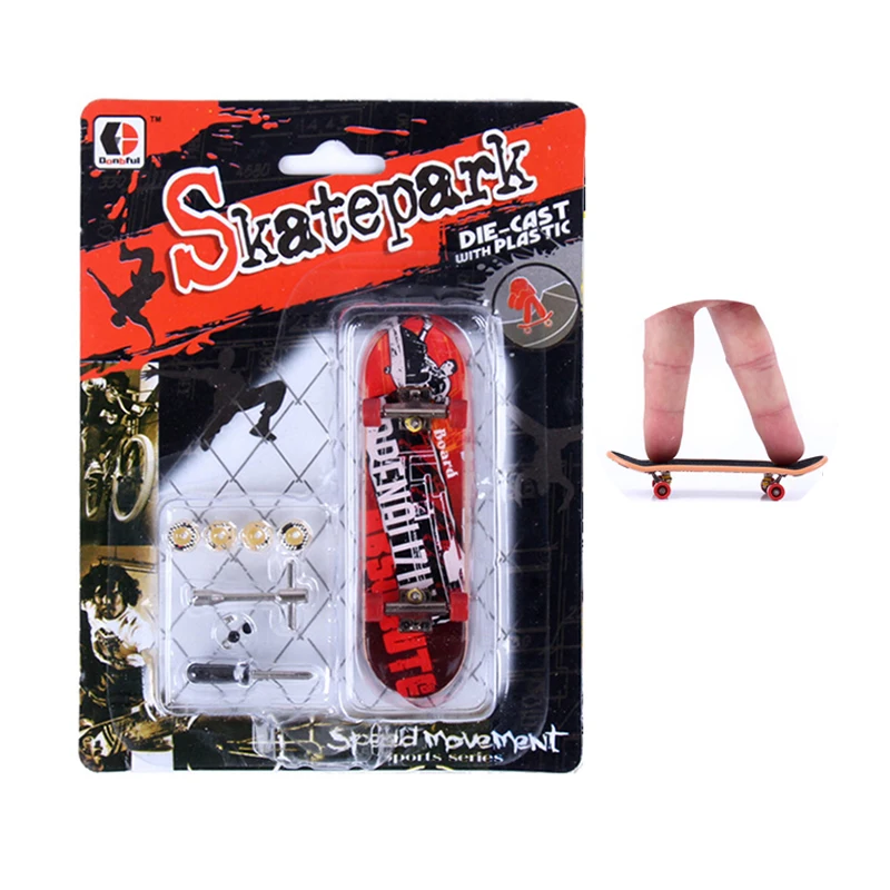 

1 Set Mini Finger Skateboard with Tool Graffiti Finger Skatepark Frosted Mat Novelty Gag Toys Desktop Games Kids Toys