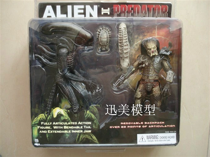 Экшн фигурки NECA Alien VS Predator настоящей 2 шт. в упаковке из ПВХ игрушки MVFG036|Игровые и