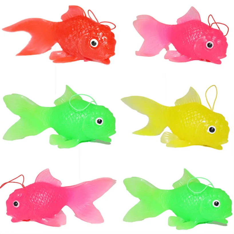 

14cm Large Size Simulation Soft Gum Small Goldfish Toys Simulation Model Kindergarten Children's Cognitive Toys for Children