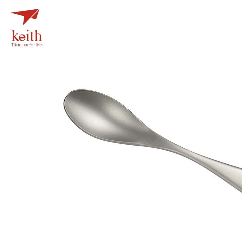 Keith nuevo espesar sólido titanio cuchara cena postre café cuchara camping senderismo tablewares 16 cm sólo 25g ti5203 Keith nuevo espesar sólido titanio cuchara cena postre café cuchara camping senderismo tablewares 16 cm sólo 25g ti5203