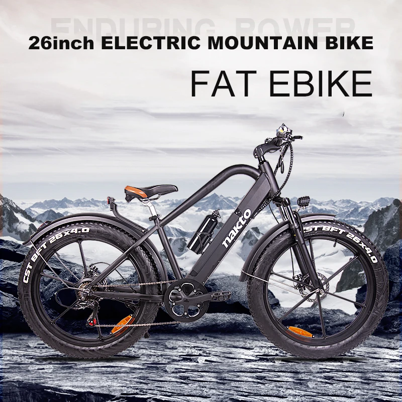 26 дюймов Электрический горный велосипед fat ebike 48V400W мотор ebike Скрытая литиевая батарея электрический Снежный велосипед