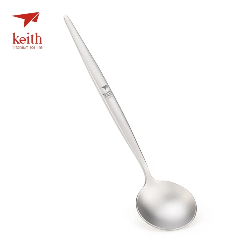 Портативная ложка Keith Titanium Ультралегкая столовая Посуда Для Путешествий Походов