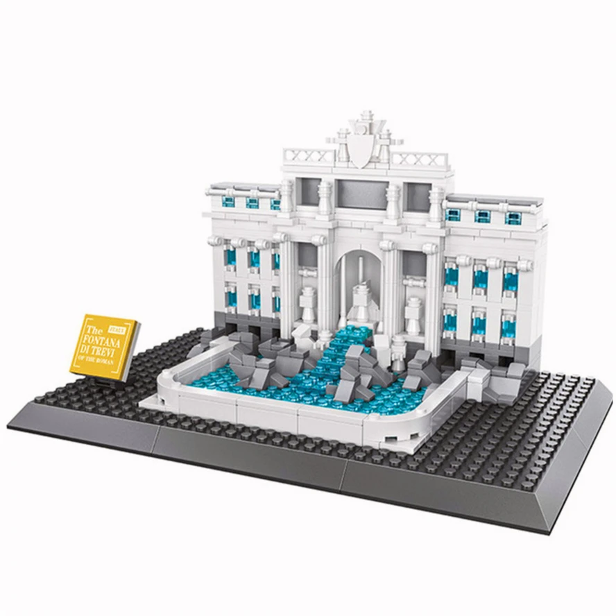 

WANGE 7014 667Pcs Architecture Rome Fontana Di Trevi Building Blocks Brick Compatible Technic Playmobil Toys