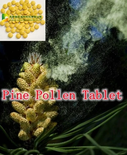 

500pcs Shell-broken Pine Pollen 500mg Tablet >99% Cracked Cell Wall free shipping