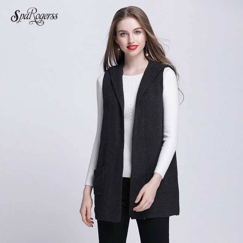 Sleeveless Vest Large Size Women SpaRogerss Autumn Vest Ladies Office