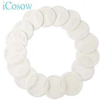 

iCosow Reusable Makeup Remover Pads 20Pcs , Washable Organic Bamboo Cotton Rounds, Toner Pads, Facial Soft Cleansing Wi