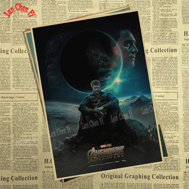 Крафт-постеры принты Мстители эндшпиль Америка Marvel фильм Искусство настенные картины для гостиной домашний декор