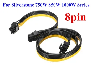 

High Quality 18AWG wire Dual 8Pin PCI-E Modular Power Supply Cable for Silverstone 750W 850W 1000W Series 50CM+15CM