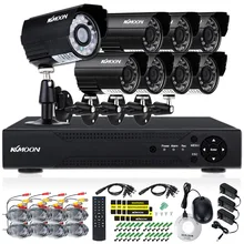 Kkmoon 16ch AHD DVR комплект видеонаблюдения Системы с 8 шт. 1.0mp HD 720 P ИК-камер видеонаблюдения Водонепроницаемый 3.6 мм объектив Камеры Скрытого видеонаблюдения комплект
