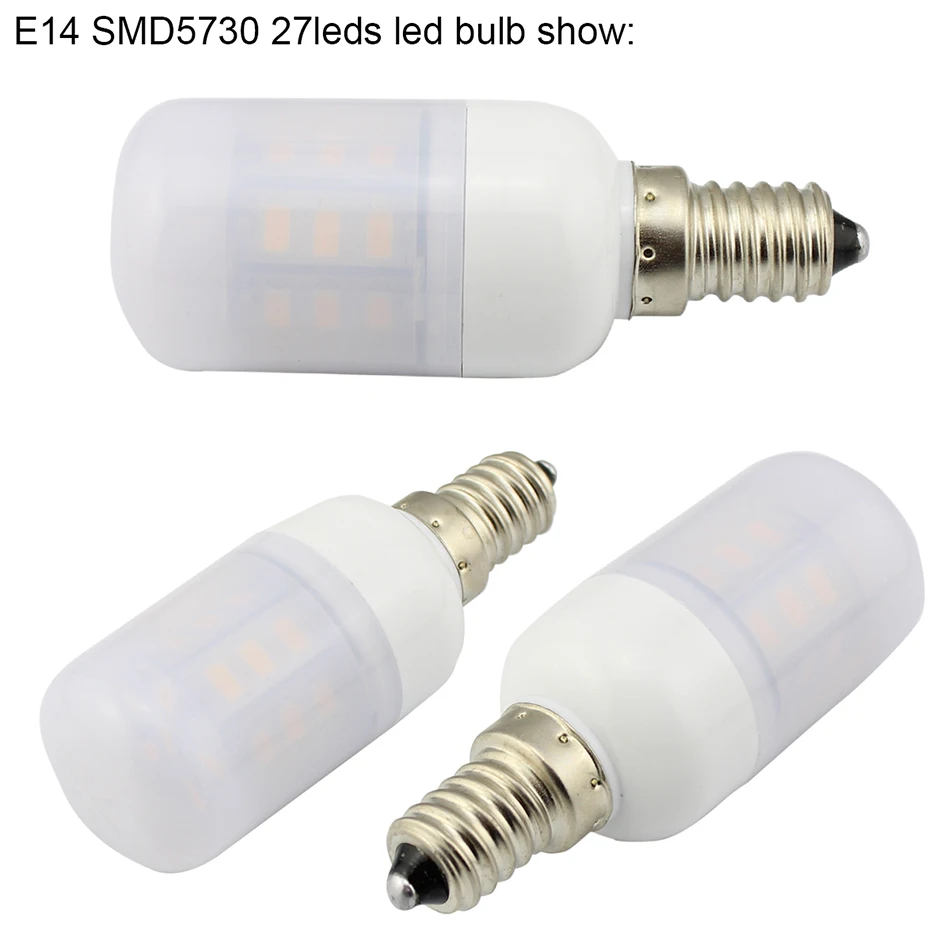 E14 SMD5730 27led led bulb show