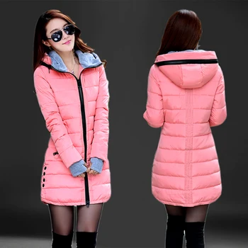 

Autumn Winter New 2018 Hooded Coat Plus Size Women Coat Long Women Winter Coat Slim Female Outwear Winter Jacket Parkas YP1213