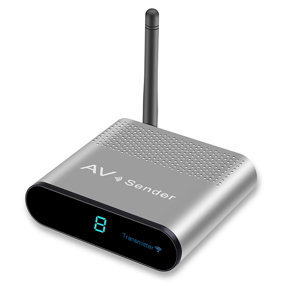

Cewaal Wireless Set-top Box Transmitter Receiver Video 5.8 GHz 50mW 300M Transmission Aluminum Alloy Home Office Movie