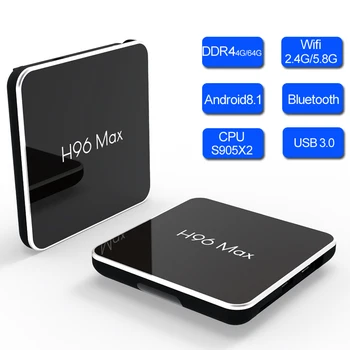 

3pcs 4G 64G TV Box Android 8.1 S905X2 Quad Core Smart Mini PC 4G64G TVbox Dual Wifi Bluetooth Media Player H96 Max X2 Boxes