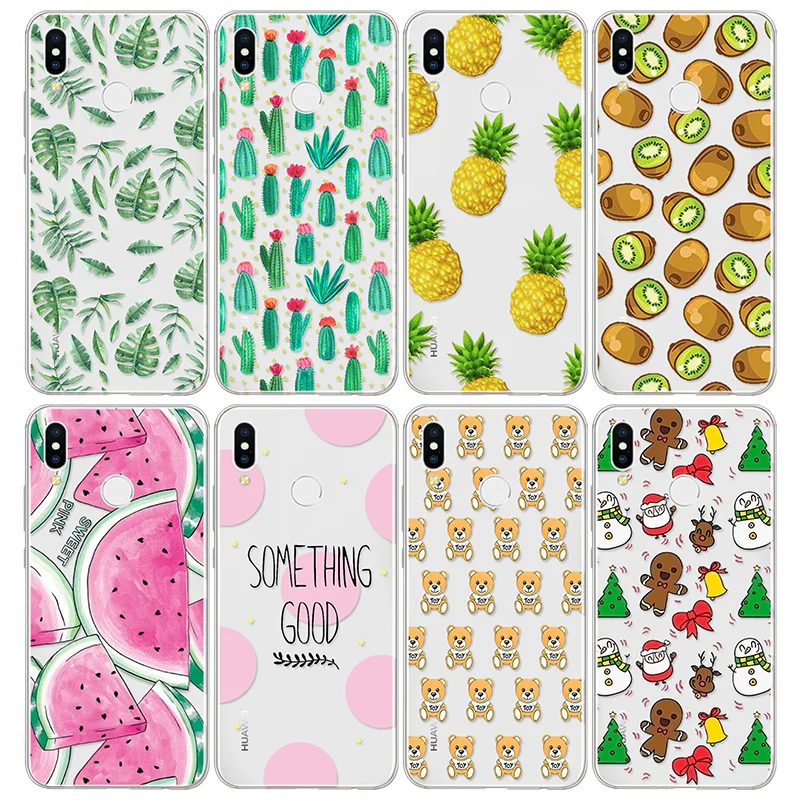 

Cactus Watermelon TPU Cover for Huawei G8 P8 P9 P10 P20 Pro Lite Y6 2017 Mini P Smart Nexus 6p Y7 Fundas For Huawei Nova 3i Case