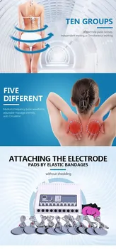 

hotsales electric muscle stimulator weight lose ems wave electrode pads massage machine