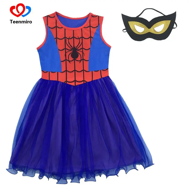 Teenmiro Spiderman Dress for Baby Girl Cosplay Costume Kids Princess