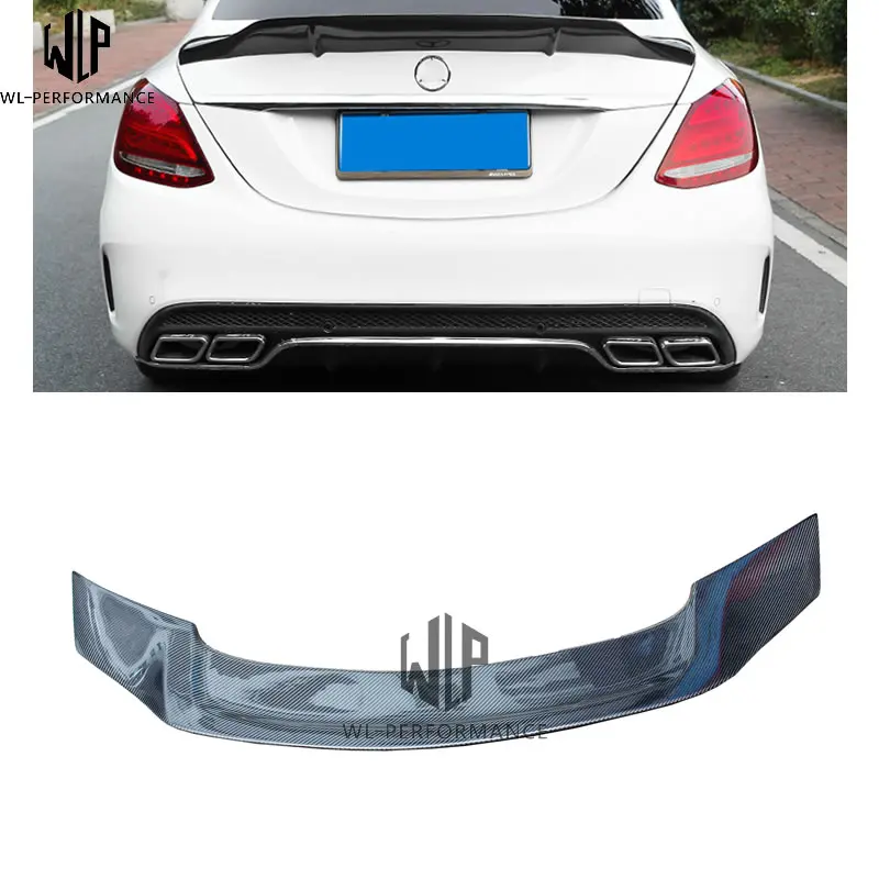 W205 карбоновое волокно задний спойлер крыло автомобиля кузов комплект для Mercedes Benz C Класс W205 2 двери автомобиля Стайлинг использование 15-up