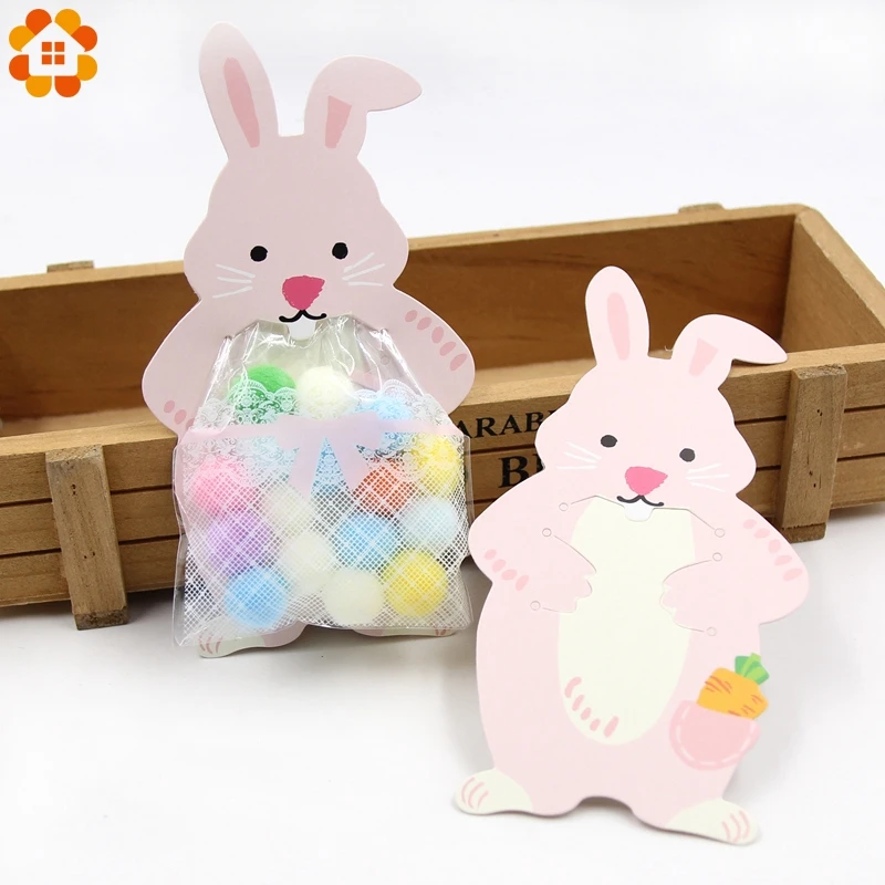 

30PCS Animal Candy Bar Decor Rabbit Biscuits Package Card For Kids Birthday Wedding Party Decorations Party Favors Supplies