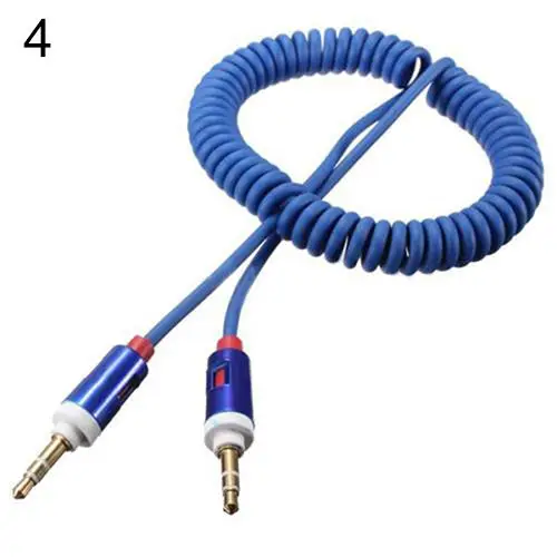 TOFOCO 3,5 Jack AUX аудио кабель 3,5 мм кабель «Папа-папа» для телефона автомобильный динамик MP4 наушники 3,5 мм разъем для Jack Пружинные кабели - Цвет: blue