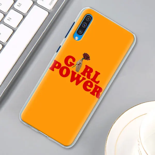 Эстетика Минимальный «Girl power» и женских чехол для samsung Galaxy A30 A40 A50 A70 A6 A8 плюс A7 A9 M30 Футляр для телефона - Цвет: 09