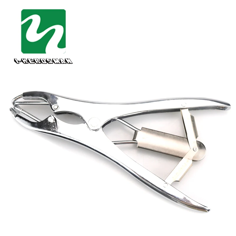 PROFESSIONAL ELASTRATOR Rubber Ring Applicator Farm Castrating PLIERS Silver