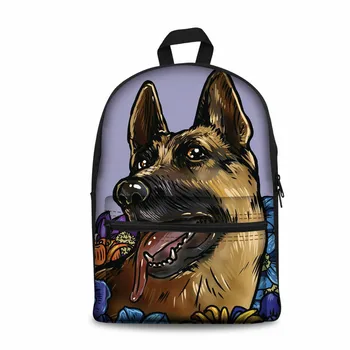 

ThiKin Women Canvas Backpack Animal Dog Print Backpack Children School Bag Teen Girls Bagpack Bookbag Travel Shoulder Bags