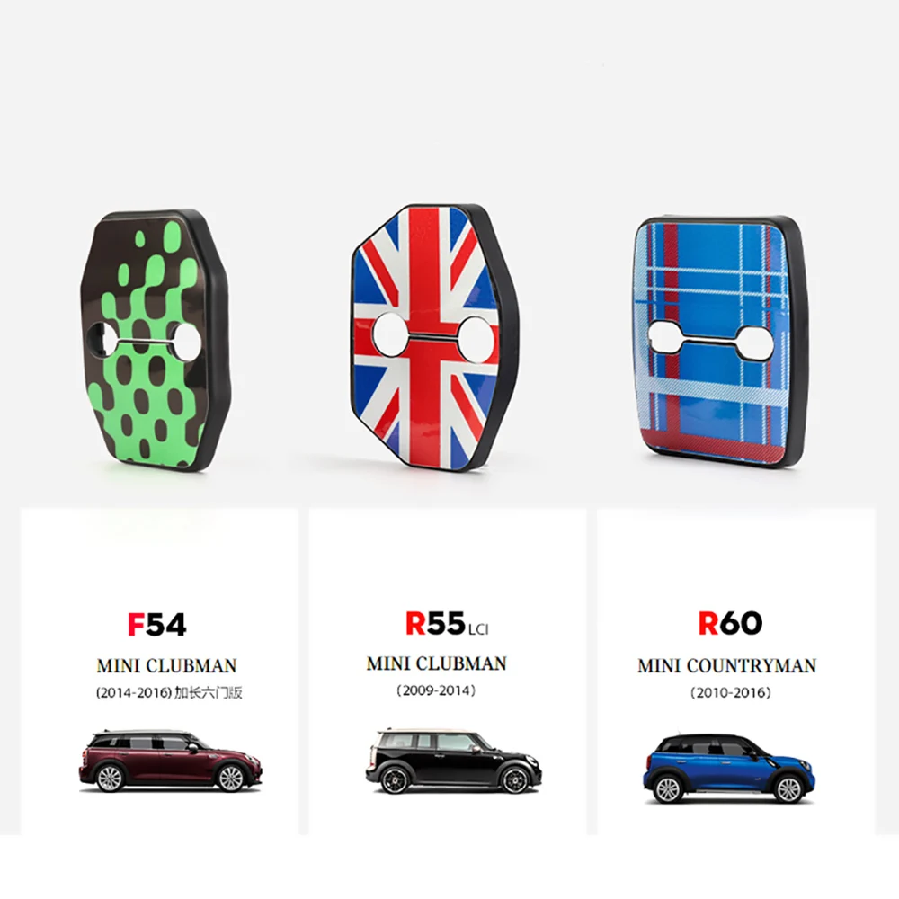 2 قطعة/المجموعة مكافحة الصدأ سيارة قفل الباب واقية مشبك غطاء ل BMW ميني كوبر واحد + S F54 F55 F56 f60 R55 R56 R57 R58 R59 R60 R61
