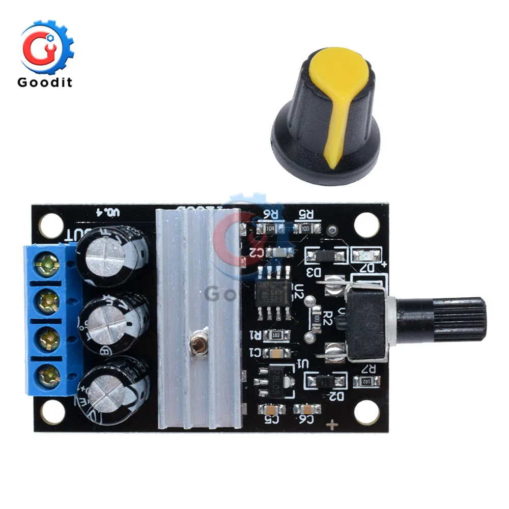 

PWM 6V-28V 3A DC Motor Speed Controller Regulator Adjustable Variable Speed Control Switch Fan DC Motor Governor 80W 12V 24V