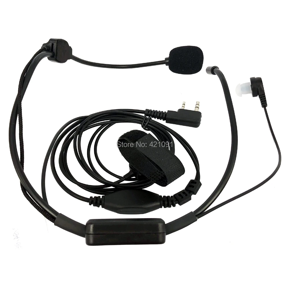 Unilateral Rear-mounted Headset Mic for Baofeng KENWOOD Radio 7