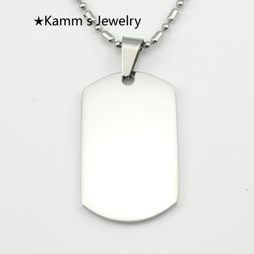 

Dog Tag Silver 316L Stainless Steel Pendant Necklace Logo Customize Military Soldiers metal stamping blanks Tags wholesale KJP09