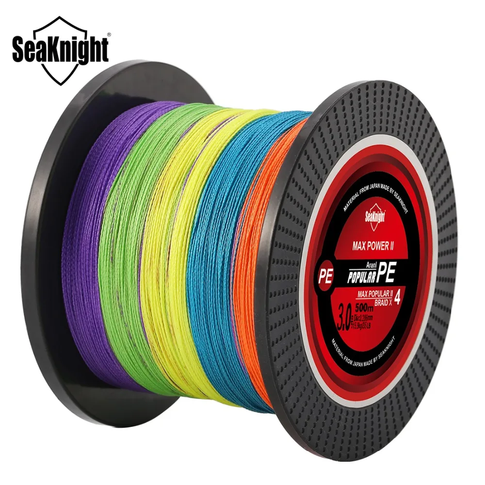 Новая серия SeaKnight TP 300 м 500 1000 4 нити плетеная леска многоцветная PE Морская Рыбалка