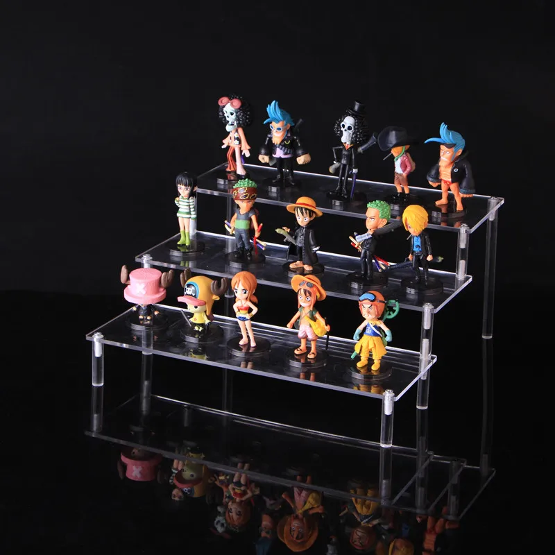 ALZATA Acrilico Display Mensola 3-Tier Display Stand Rack rimovibile per le figure Toys