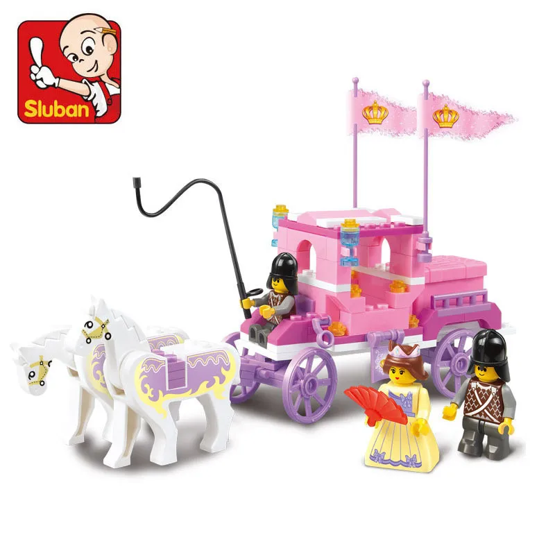 Sluban-B0250-Royal-Carriage-Wagon-Building-Blocks-Princess-Minifigures-Girl-Kids-Brick-Toys-Compatible-with-LEPIN