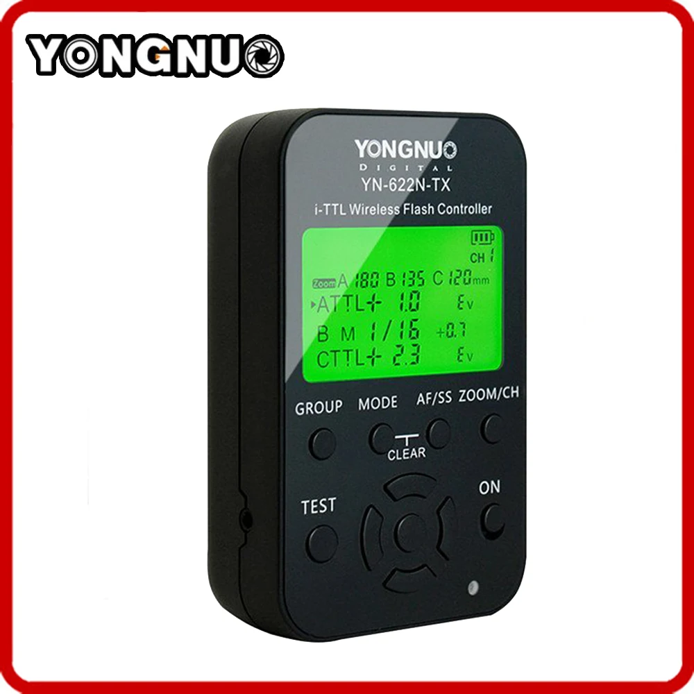 

Yongnuo YN-622N-TX i-TTL LCD Wireless Flash Controller Trigger Transmitter YN-622 For Nikon DSLR D90 D80 D5200 D5100 D300 D700