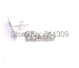 

Free Shipping Custom Name Earrings Sterling Silver Earrings