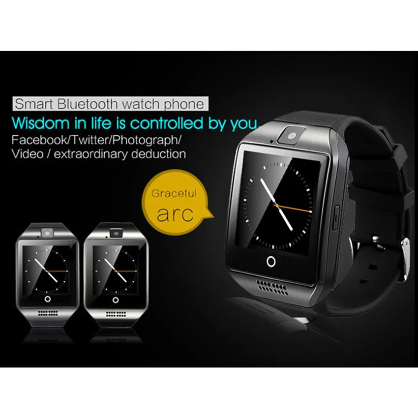 

ASKMEER Bluetooth Smart Watch Men Q18 With Touch Screen Big Battery Support TF Sim Card Camera for Android Phone Smartwatch