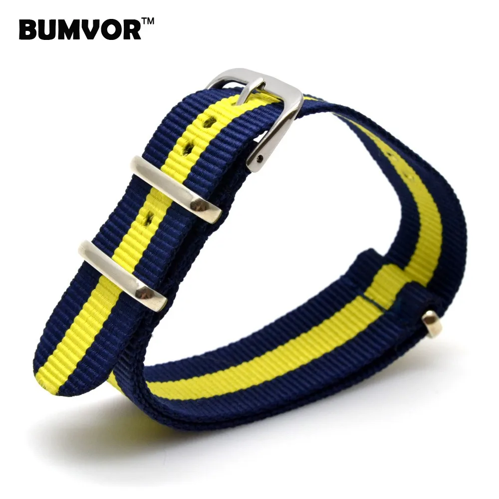 

Fashion 24 mm Watchbands Men Women Army Navy yellow Nato Fiber Woven Nylon Watch Straps Wristwatch Band Buckle 24mm watches belt