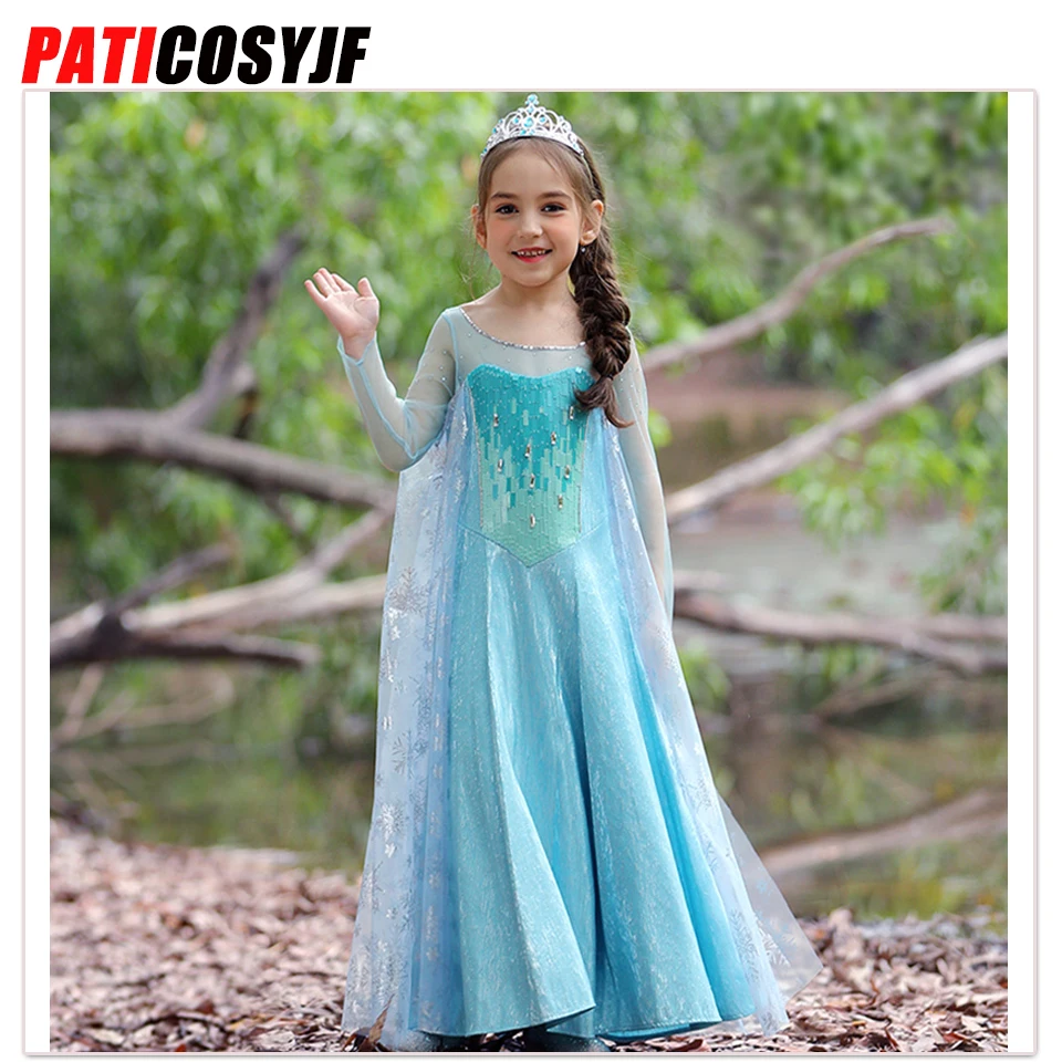 

Fancy Frozen Anna Queen Elsa Dress Rapunzel Sofia Princess Party Dress Snow White Princess Cinderella Girls Halloween Costume