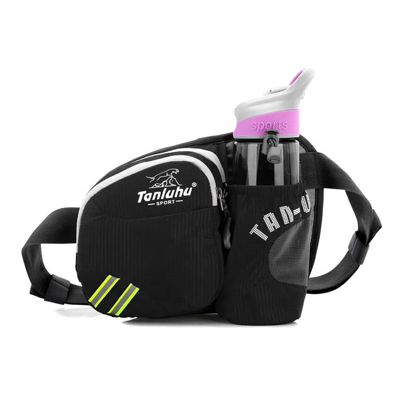 

Portable Running Waist Bag Pack with Water Bottle Pocket Hip Packs Waterproof Fanny Pack Belt Bag Hiking Climbing